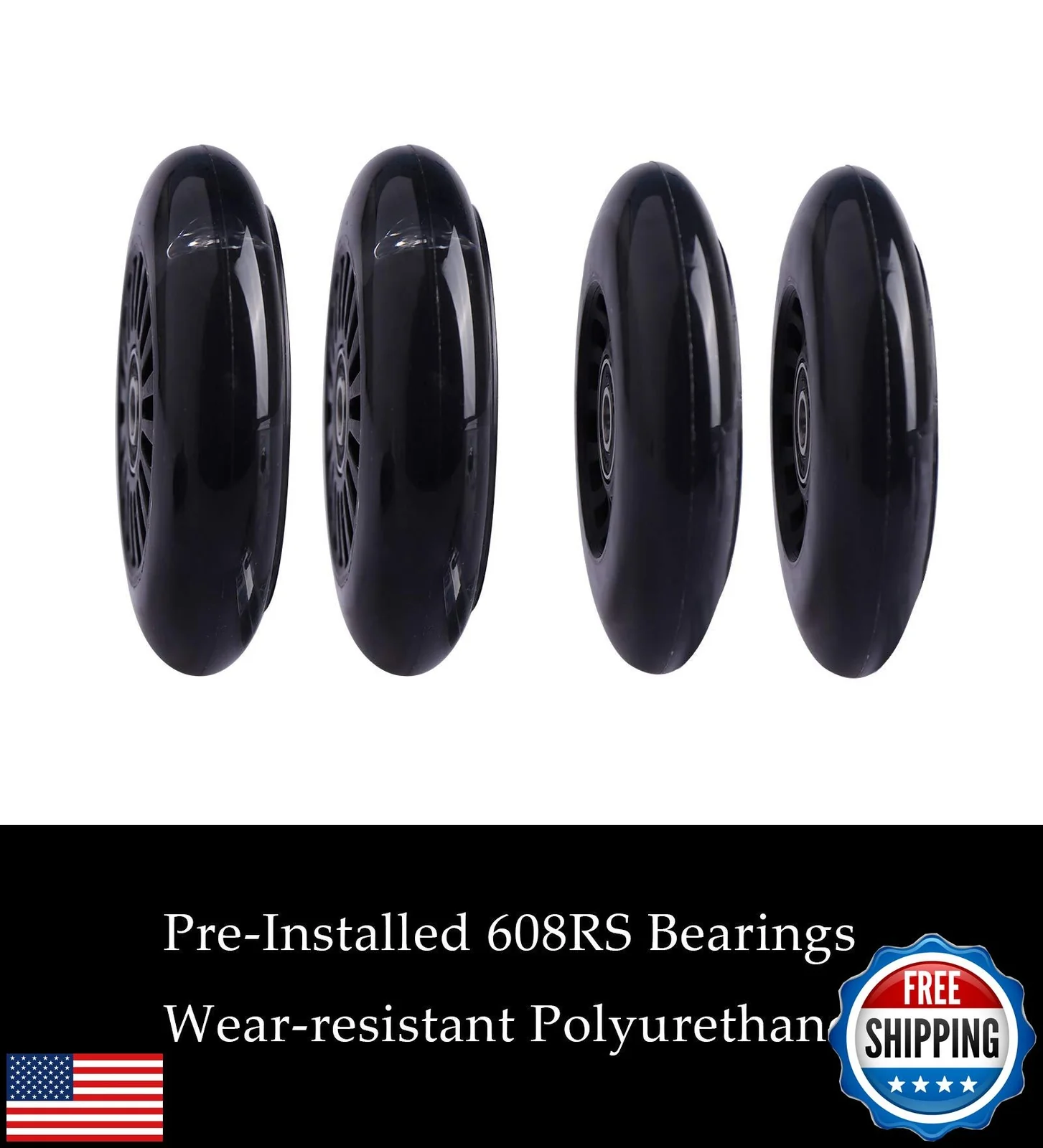 Polyurethane Front Replacement Wheels Set with Illuminated Lights for Wiggle Car Swing Car - Image 4