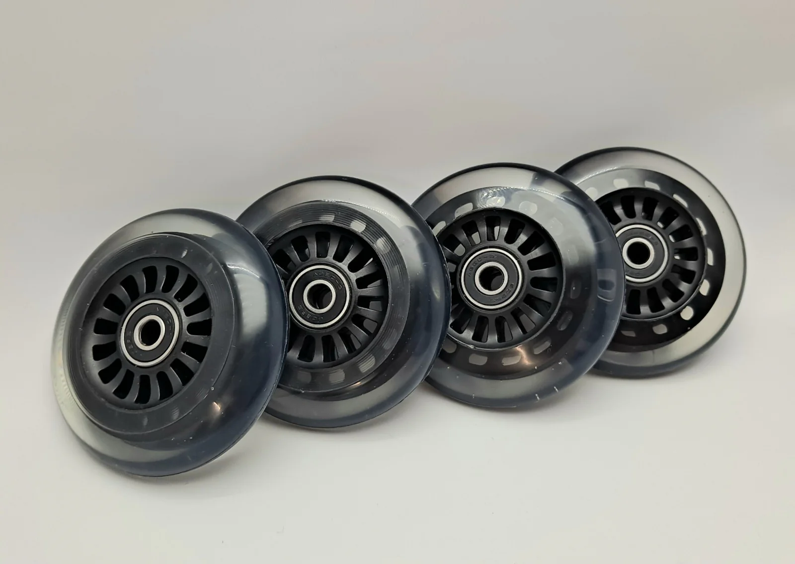 Car Polyurethane Replacement Wheels Set of 4 90mm Black Without Lights - Image 10