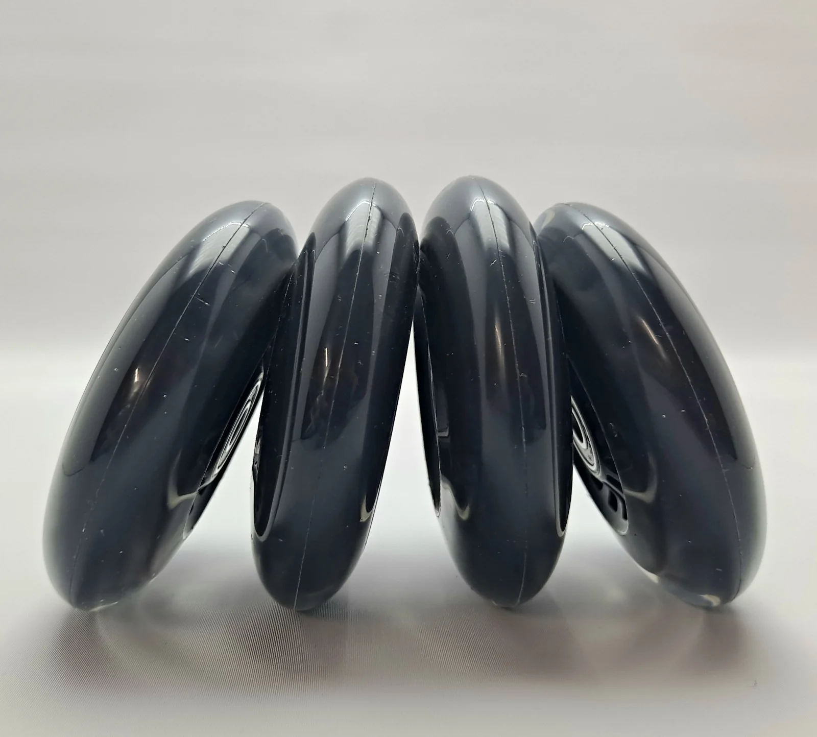 Car Polyurethane Replacement Wheels Set of 4 90mm Black Without Lights - Image 6