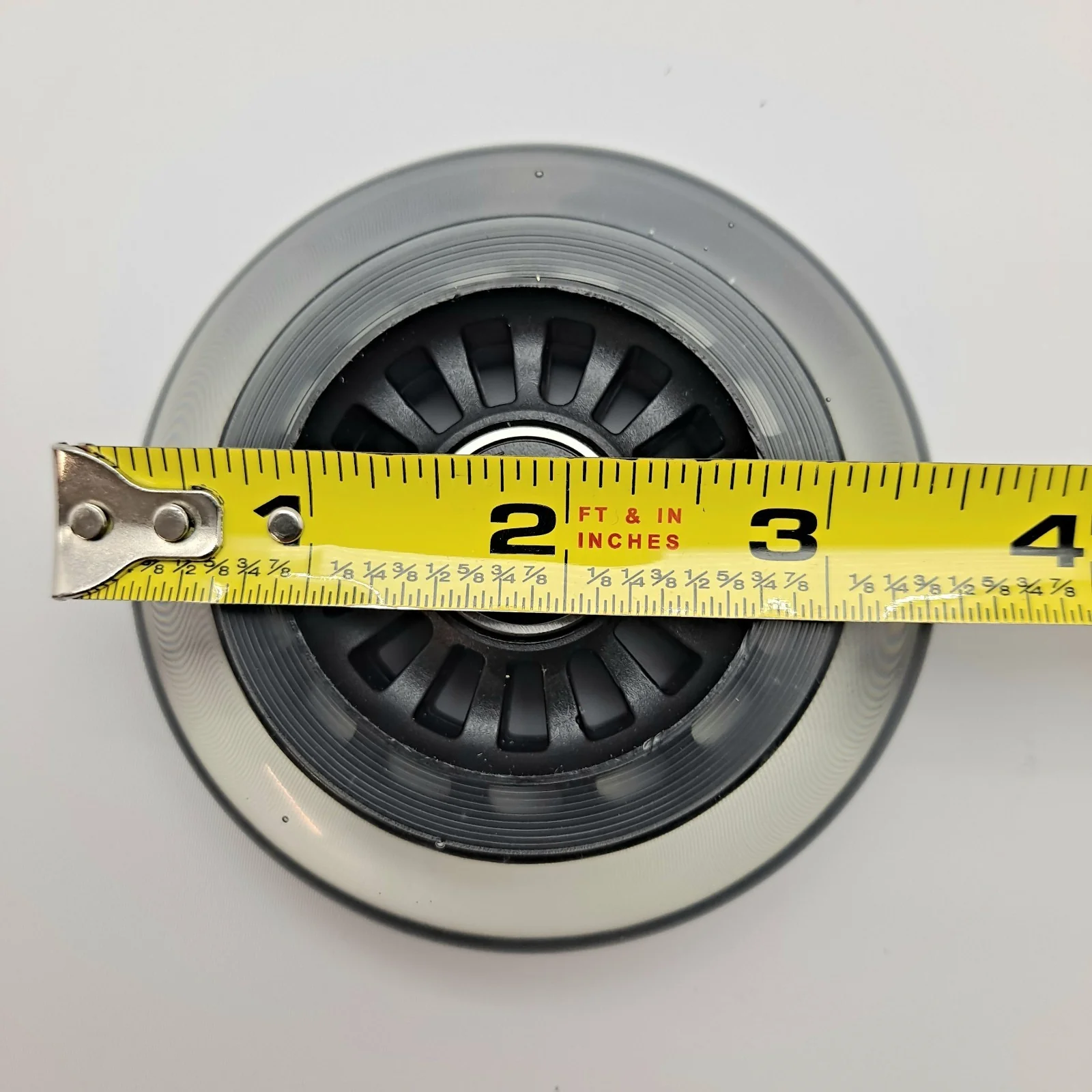 Car Polyurethane Replacement Wheels Set of 4 90mm Black Without Lights - Image 8