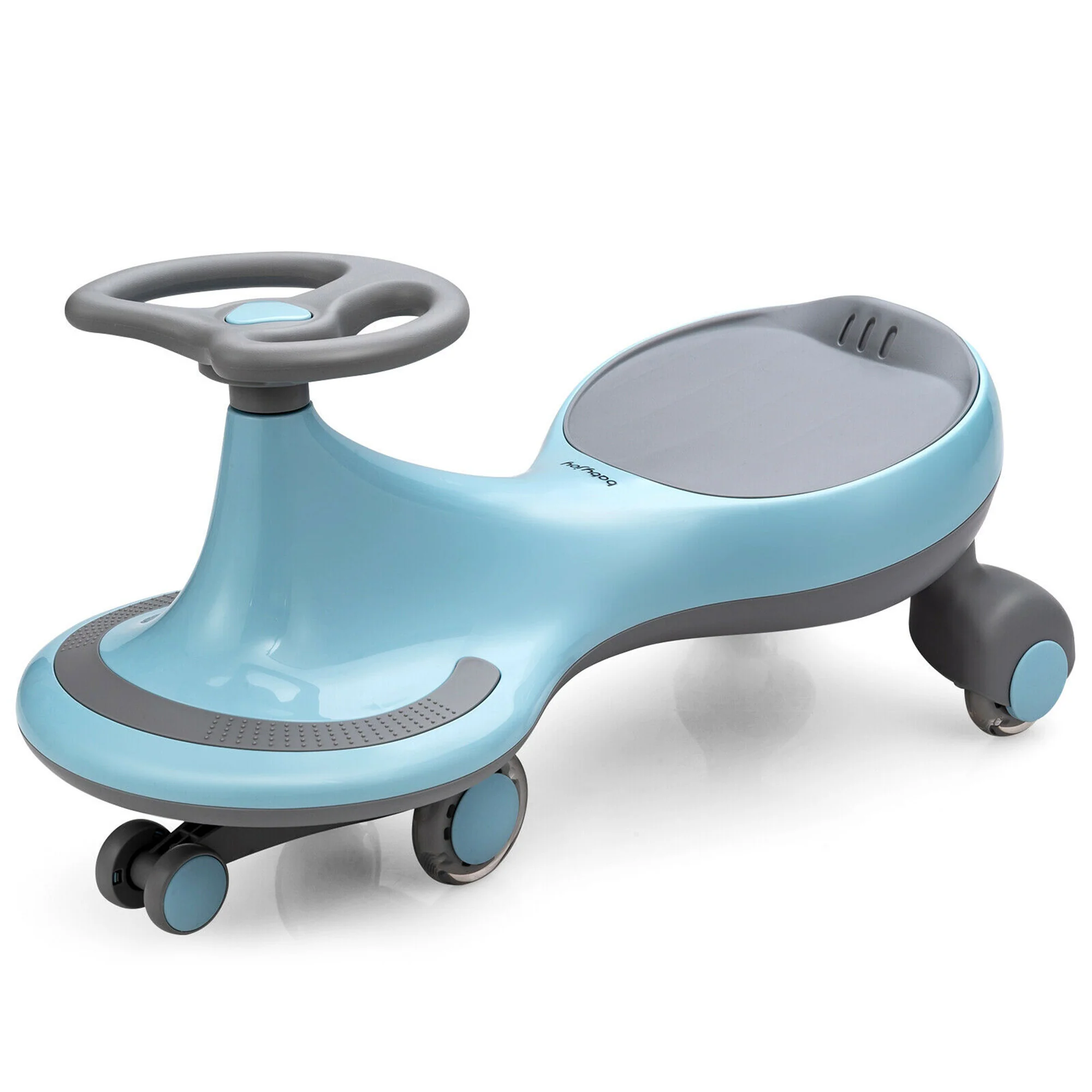 Blue Wiggle Car Ride-On Toy with Flashing Wheels for Toddlers and Kids - Image 11