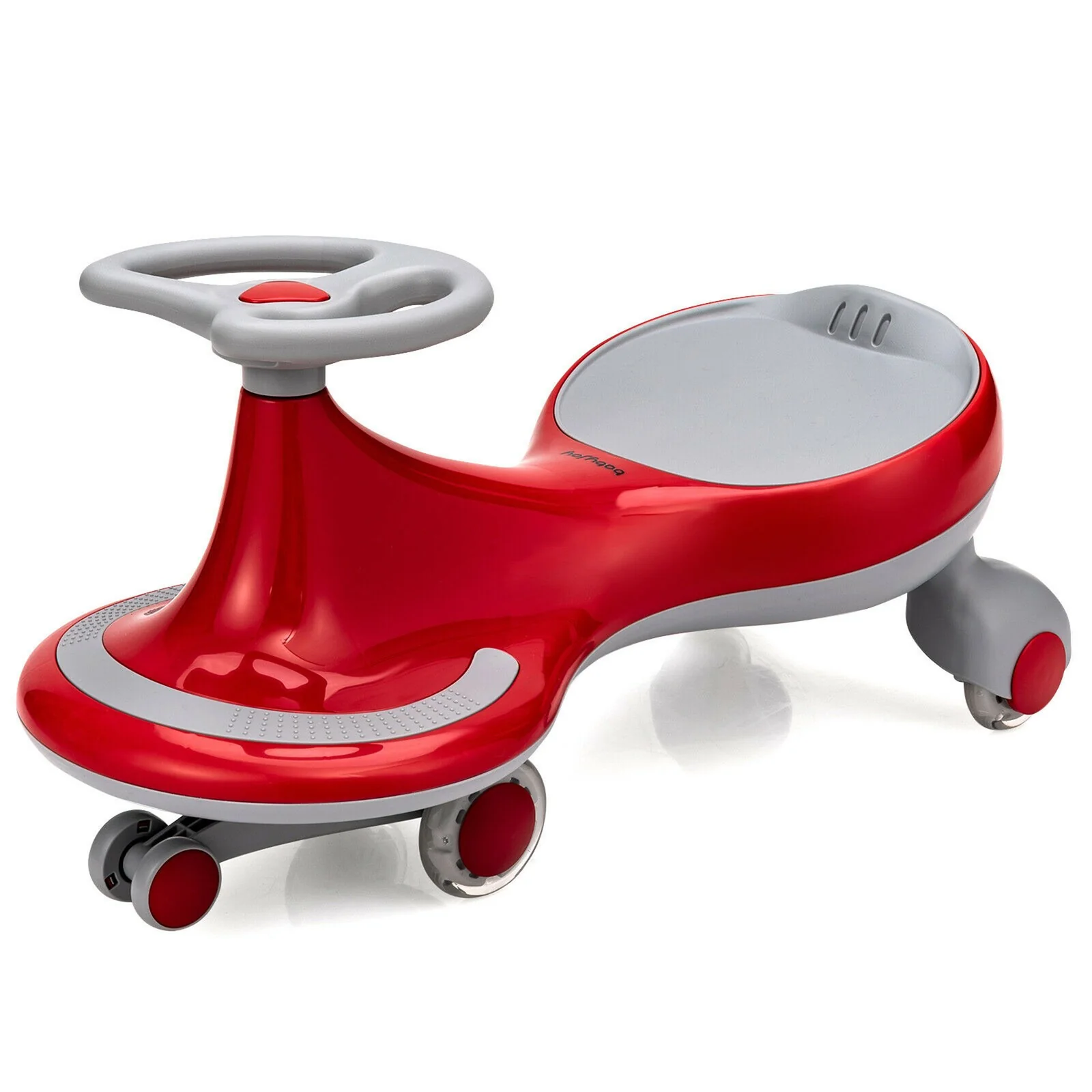 Wiggle Car Ride-On Toy with Flashing Wheels for Toddlers and Kids in Red - Image 11