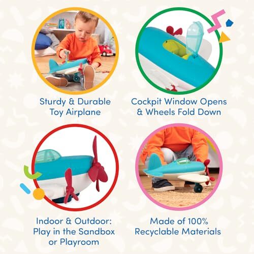 Wonder Wheels Toy Airplane for Kids and Toddlers – Pretend Play Vehicle - Image 4