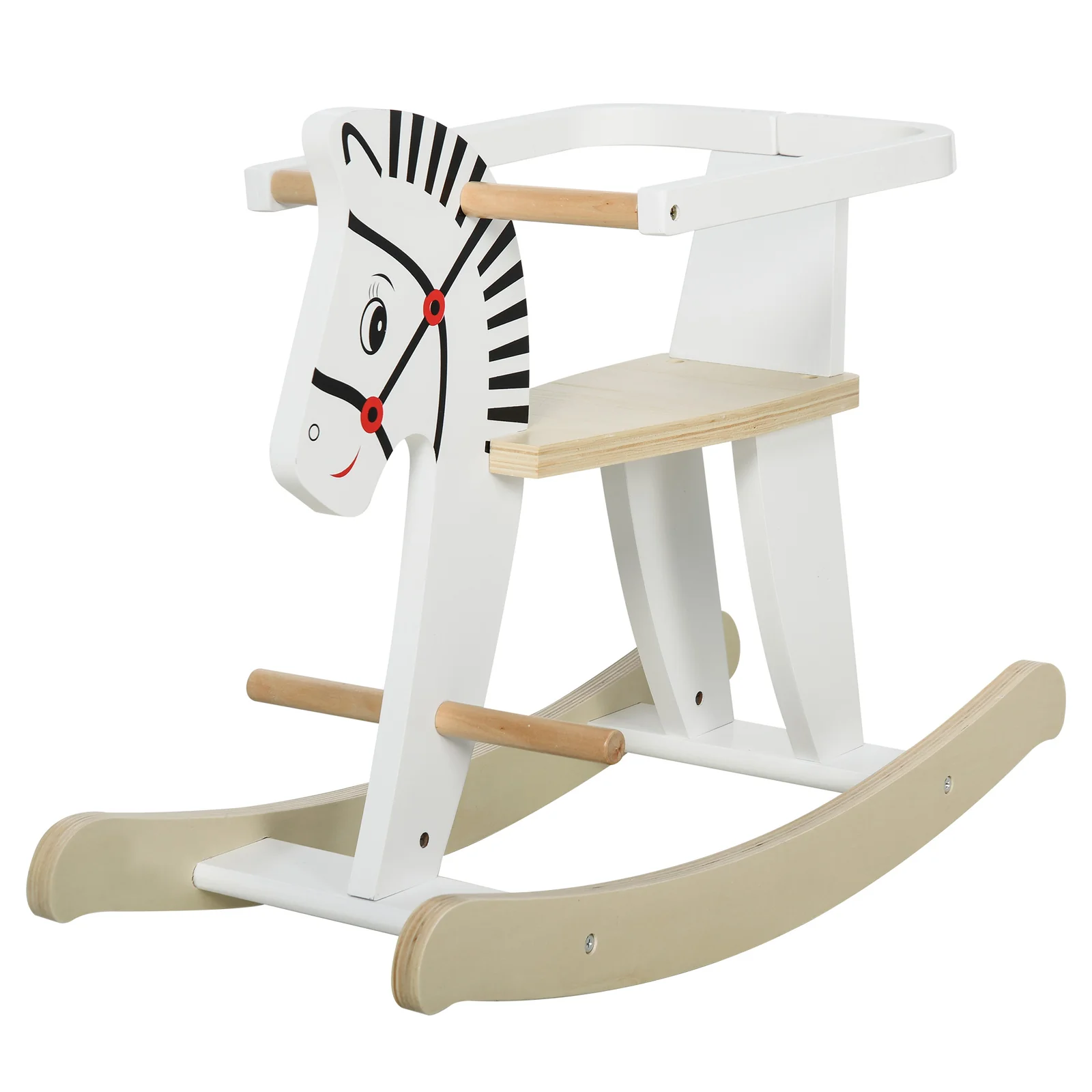 Classic Wooden Rocking Horse Ride-On Toy for Toddlers Ages 1-3 Years - Image 6