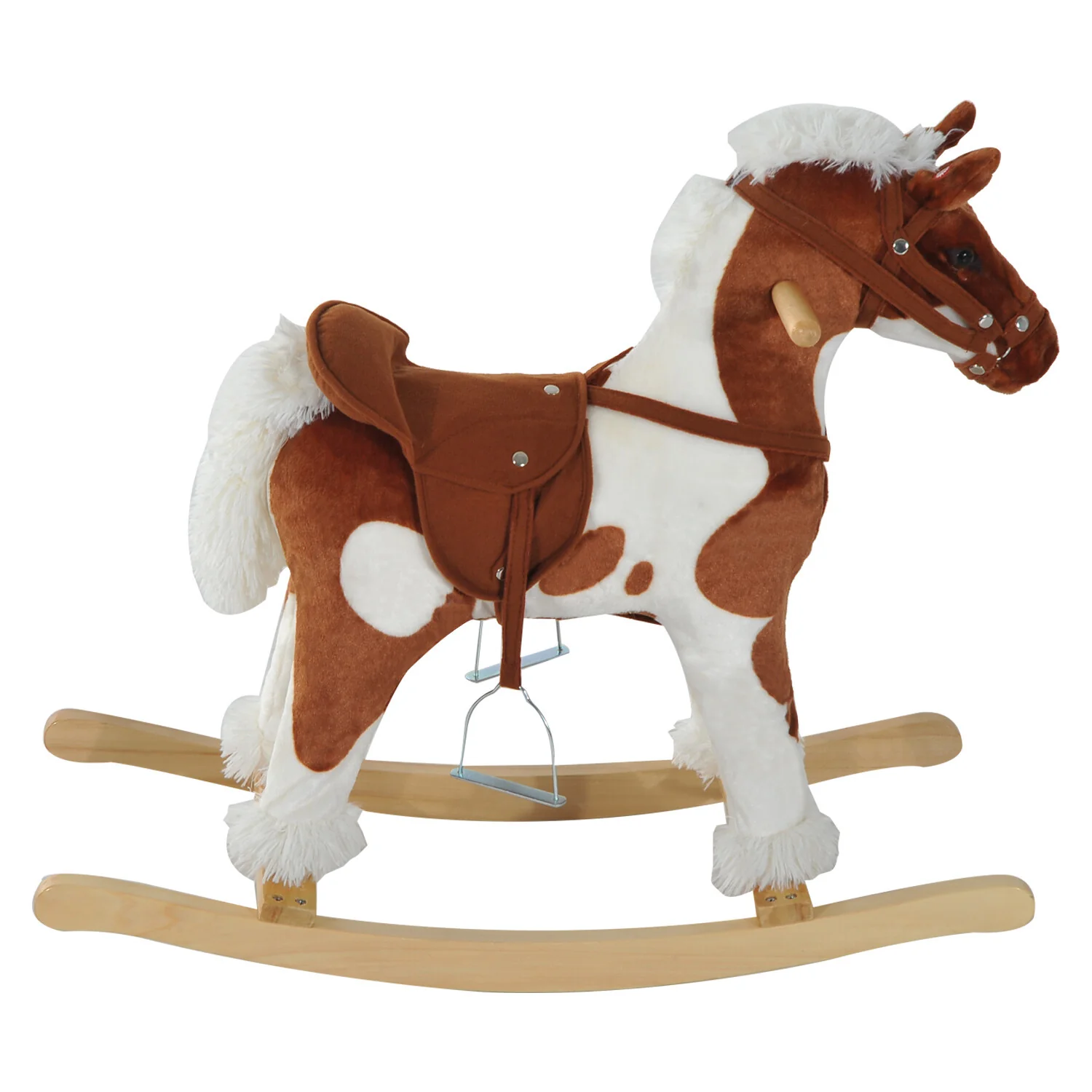 Deluxe Wooden Toddler Rocking Horse Chair with Nursery Rhyme Design - Image 5