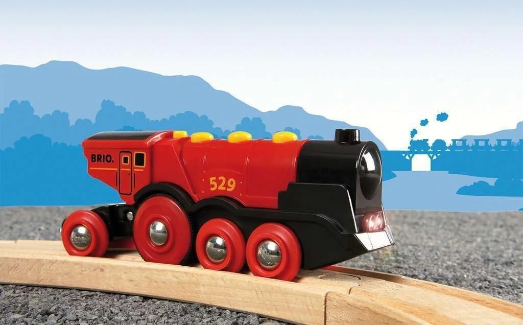 Mighty Red Action Battery-Powered Toy Train with Lights and Sounds - Image 4