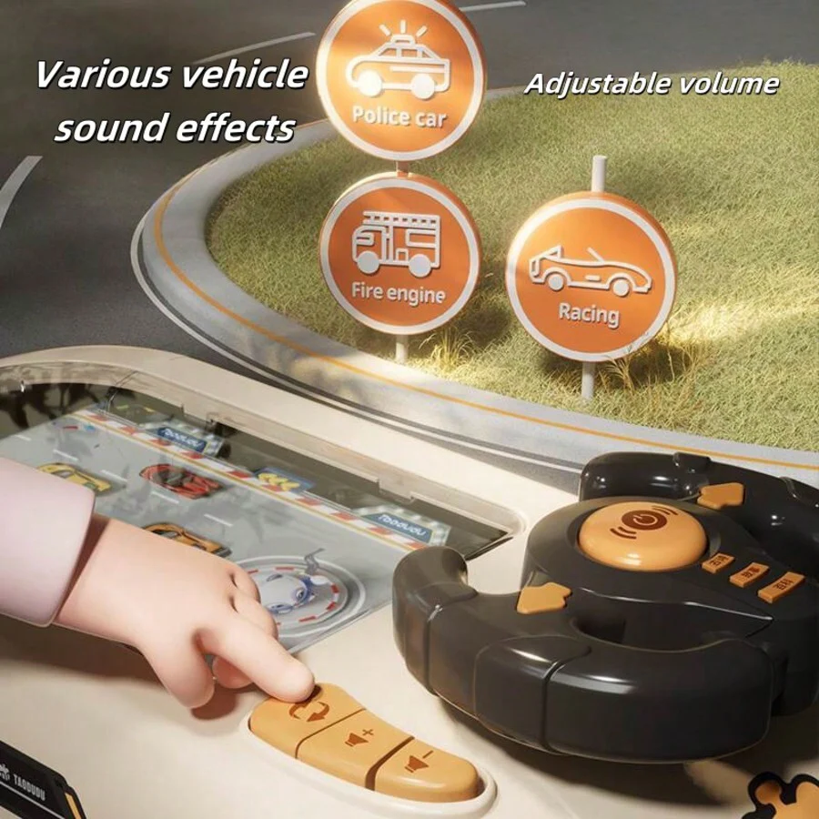 Racing Adventure Musical Steering Wheel Toy Car for Kids Driving Game - Image 10