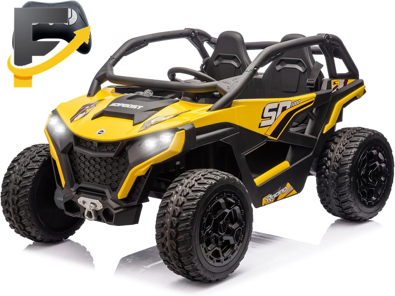 24V 10Ah Kids 2-Seater Ride-On UTV with Remote Control for Boys and Girls - Image 12