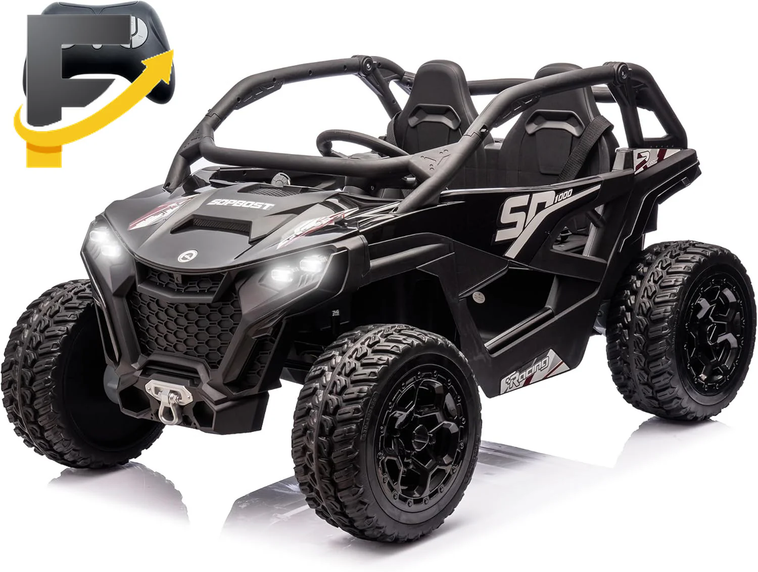 24V 10Ah Kids 2-Seater Ride-On UTV with Remote Control for Boys and Girls - Image 9