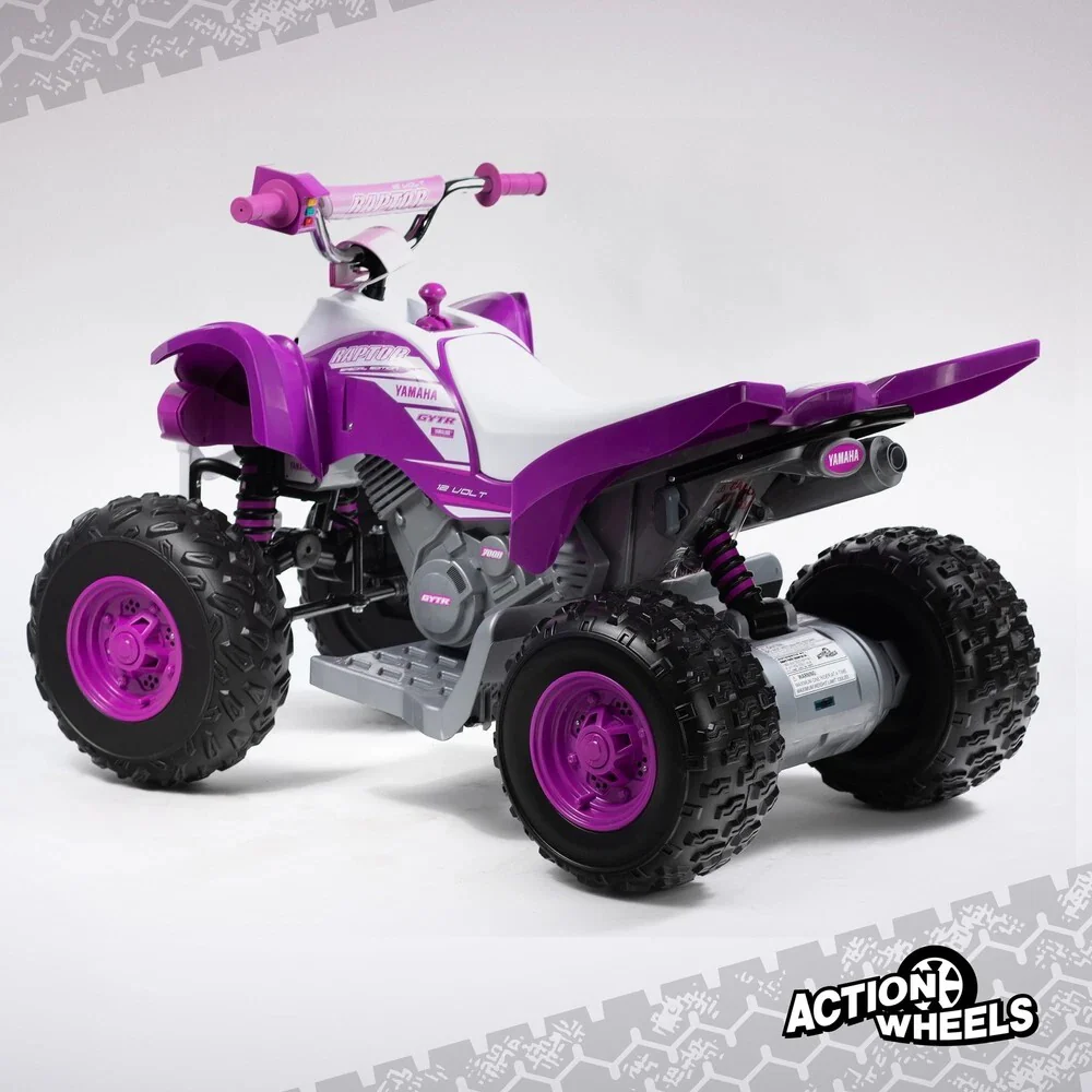 Yamaha Raptor 12V Purple Battery-Powered Ride-On ATV with Music for Kids Ages 3-5 - Image 7