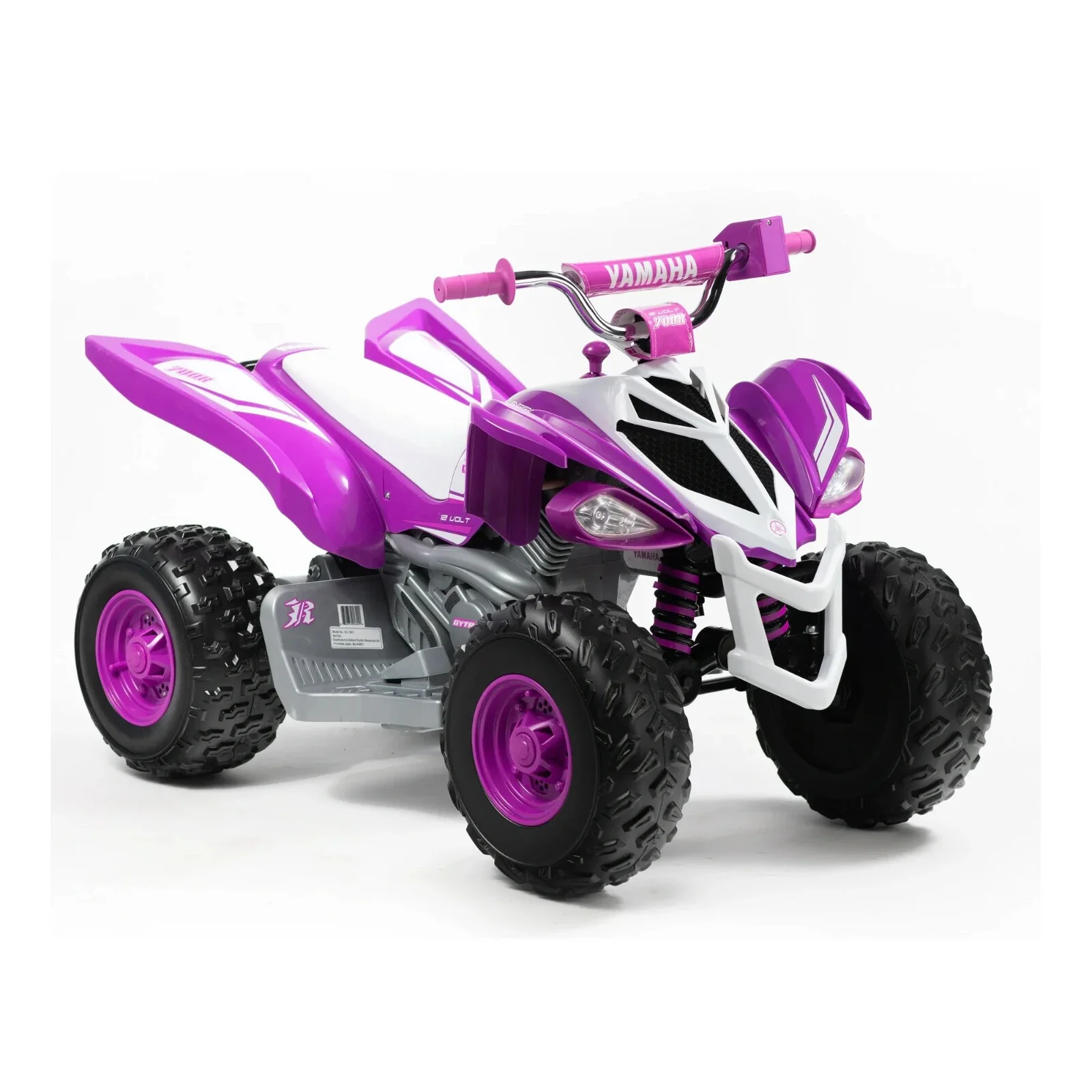 Yamaha Raptor 12V All-Terrain Battery Ride-On ATV for Kids 3+ in Purple - Image 5