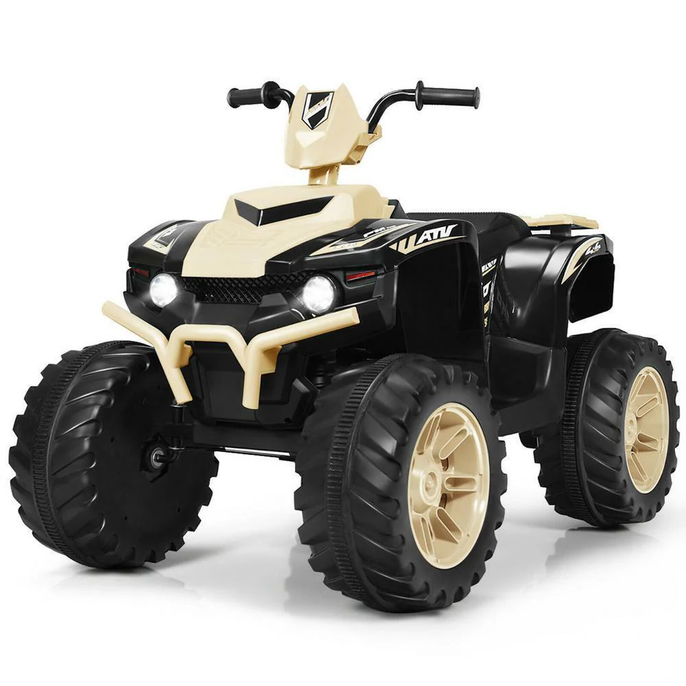 Yellow 12V Electric Ride-On Quad for Kids with Music and LED Lights - Image 9