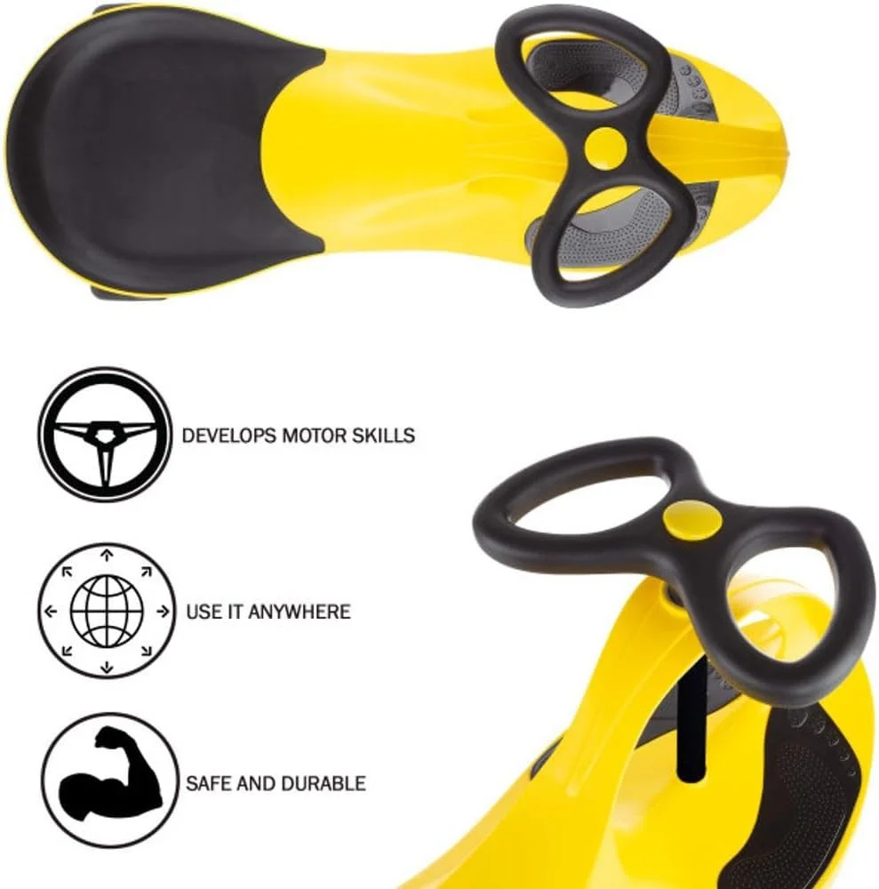 Yellow Wiggle Car Battery-Free Ride-On Toy for Motor Skill Development - Image 6