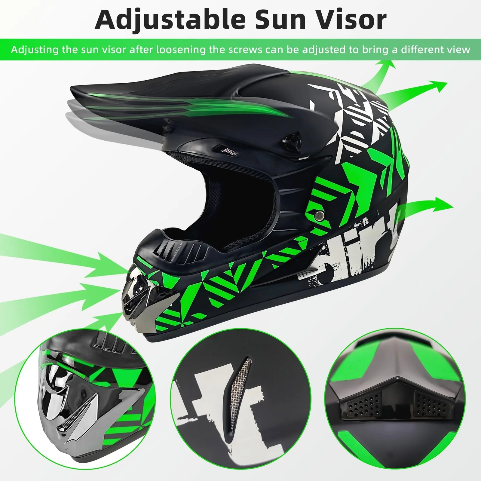 Trendy Youth Dirt Bike Helmets for Kids - Motocross, BMX, ATV & More - Image 4