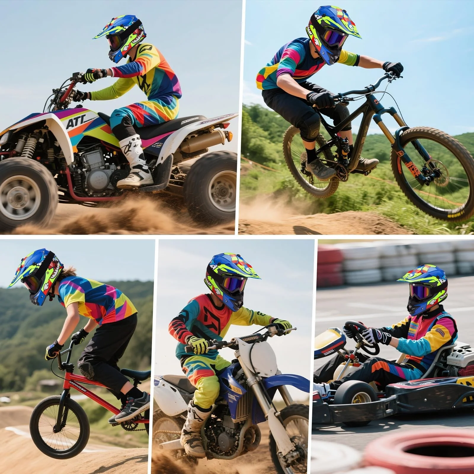 Kids Youth Dirt Bike Helmets for Motocross, ATV, BMX, and Offroad Riding - Image 3