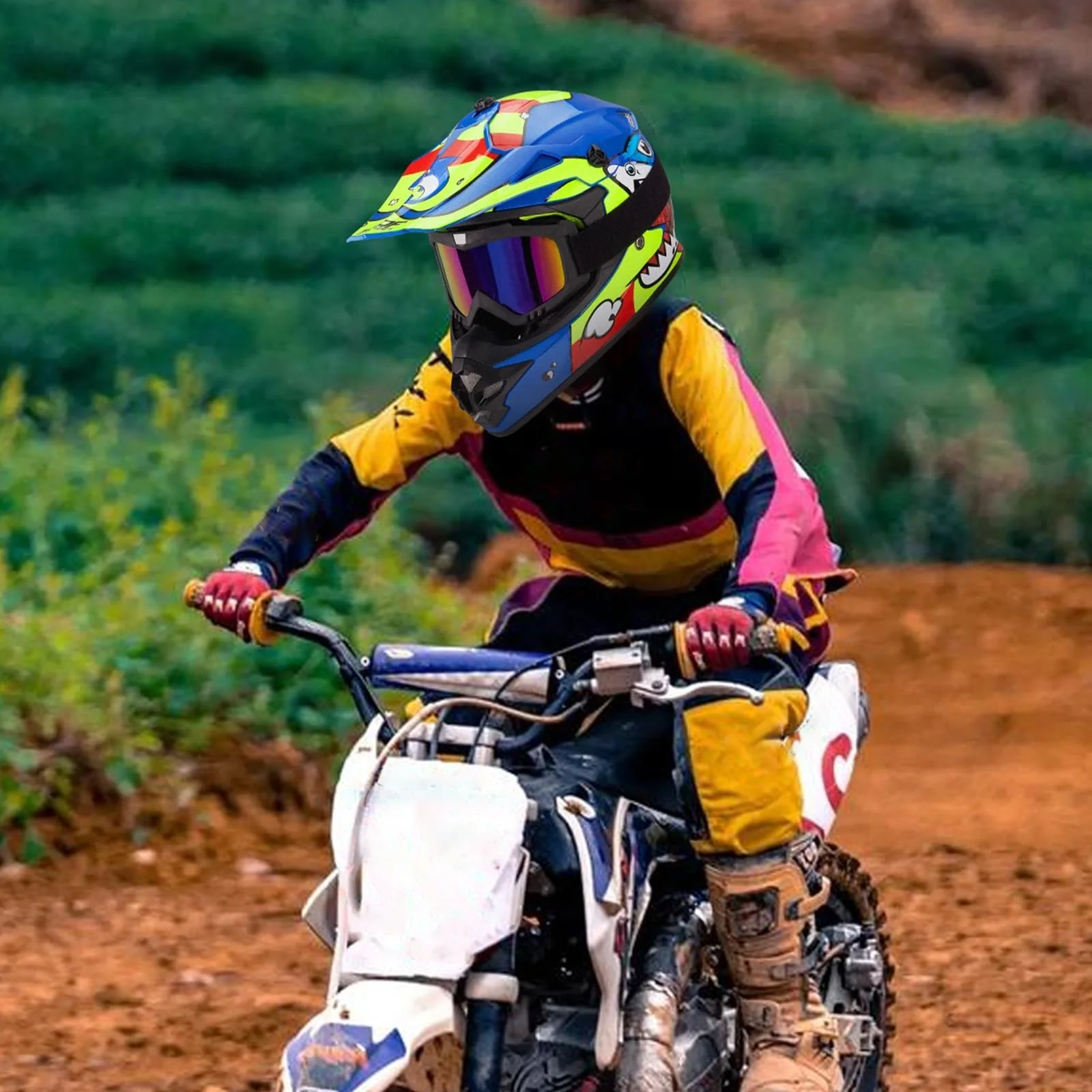 Kids Youth Dirt Bike Helmets for Motocross, ATV, BMX, and Offroad Riding - Image 4