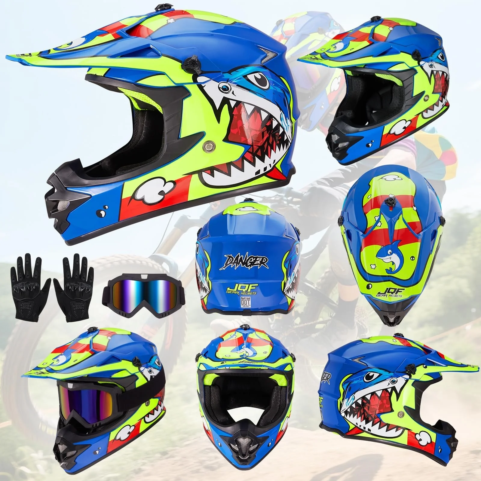 Kids Youth Dirt Bike Helmets for Motocross, ATV, BMX, and Offroad Riding - Image 5