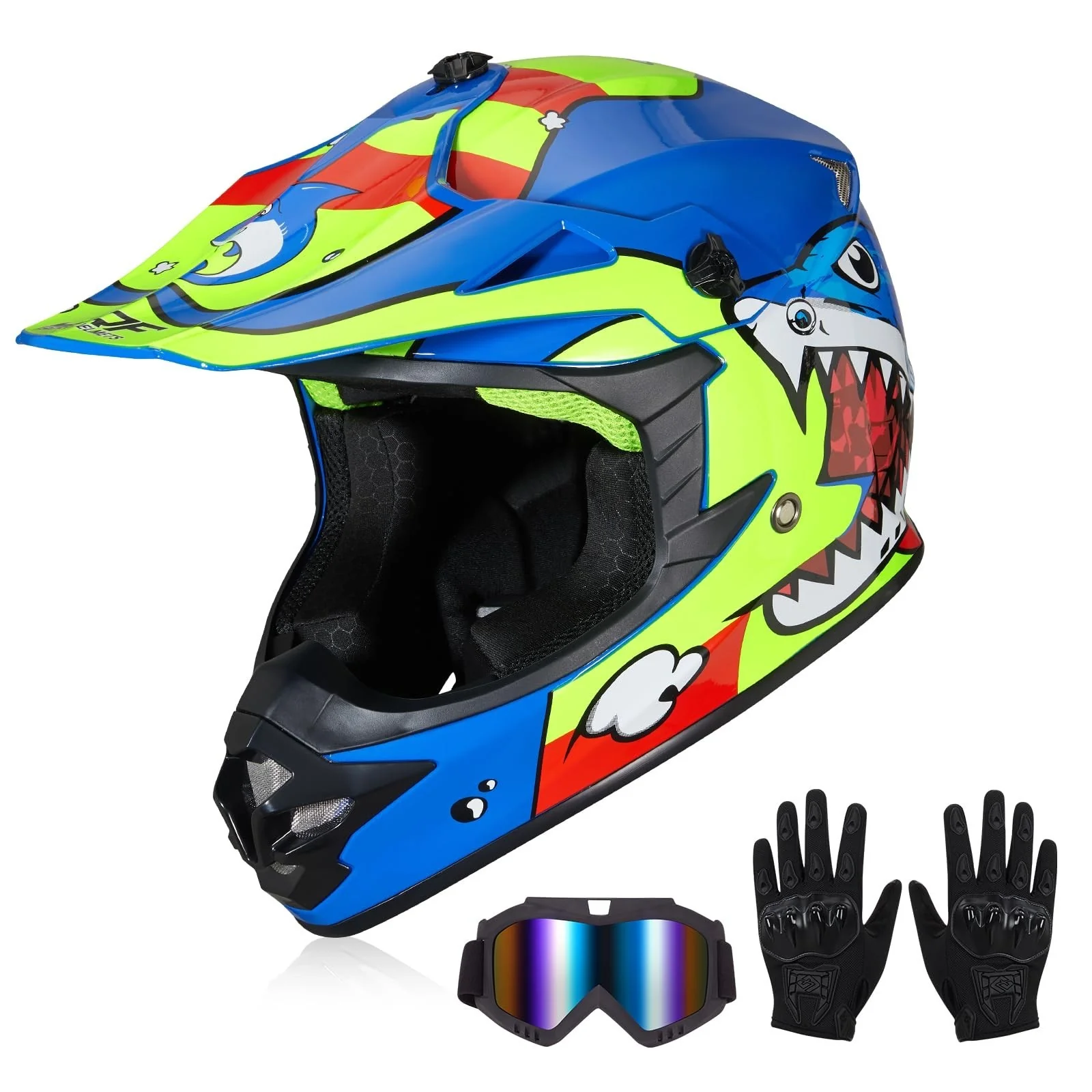 Kids Youth Dirt Bike Helmets for Motocross, ATV, BMX, and Offroad Riding - Image 7