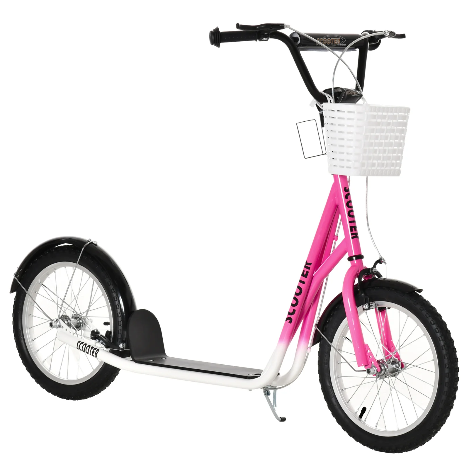 Youth Kick Scooter with Adjustable Handlebars, Double Brakes, and 16-Inch Inflatable Tires - Image 6