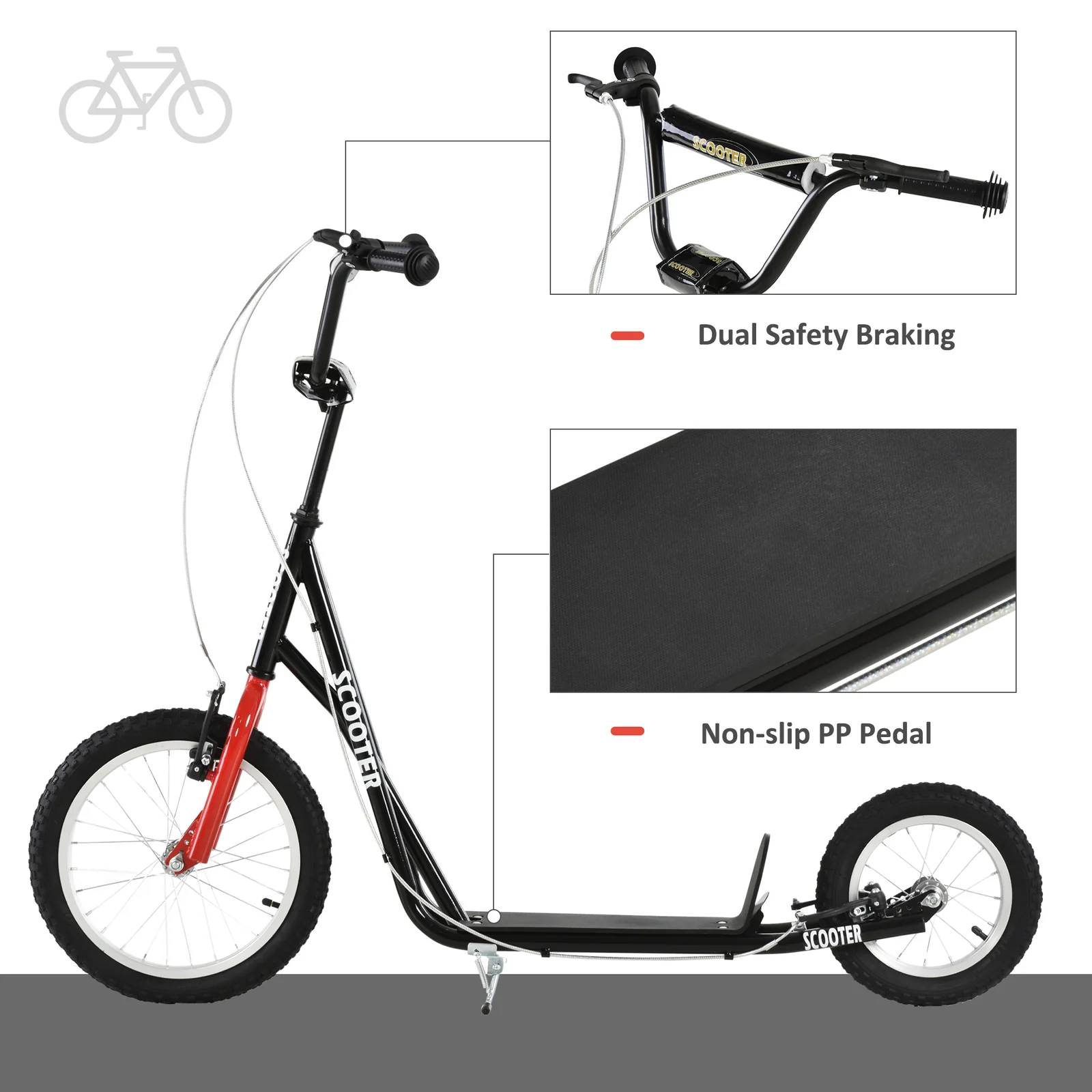 Adjustable Handlebar Kick Scooter for Youth and Teens Age 5 and Up - Image 4