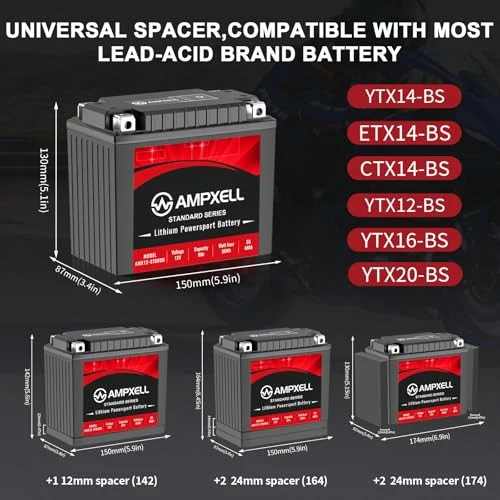 YTX14-BS Lithium Powersports Battery 12V 8Ah 480A - Image 4