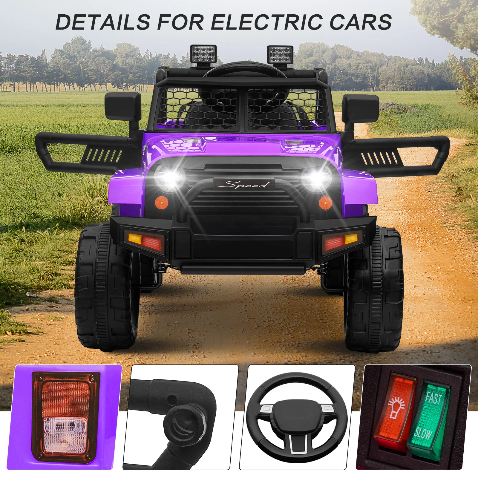 12V Battery-Powered Kids Ride-On Off-Road Truck Toy with Parent Remote Control - Image 11
