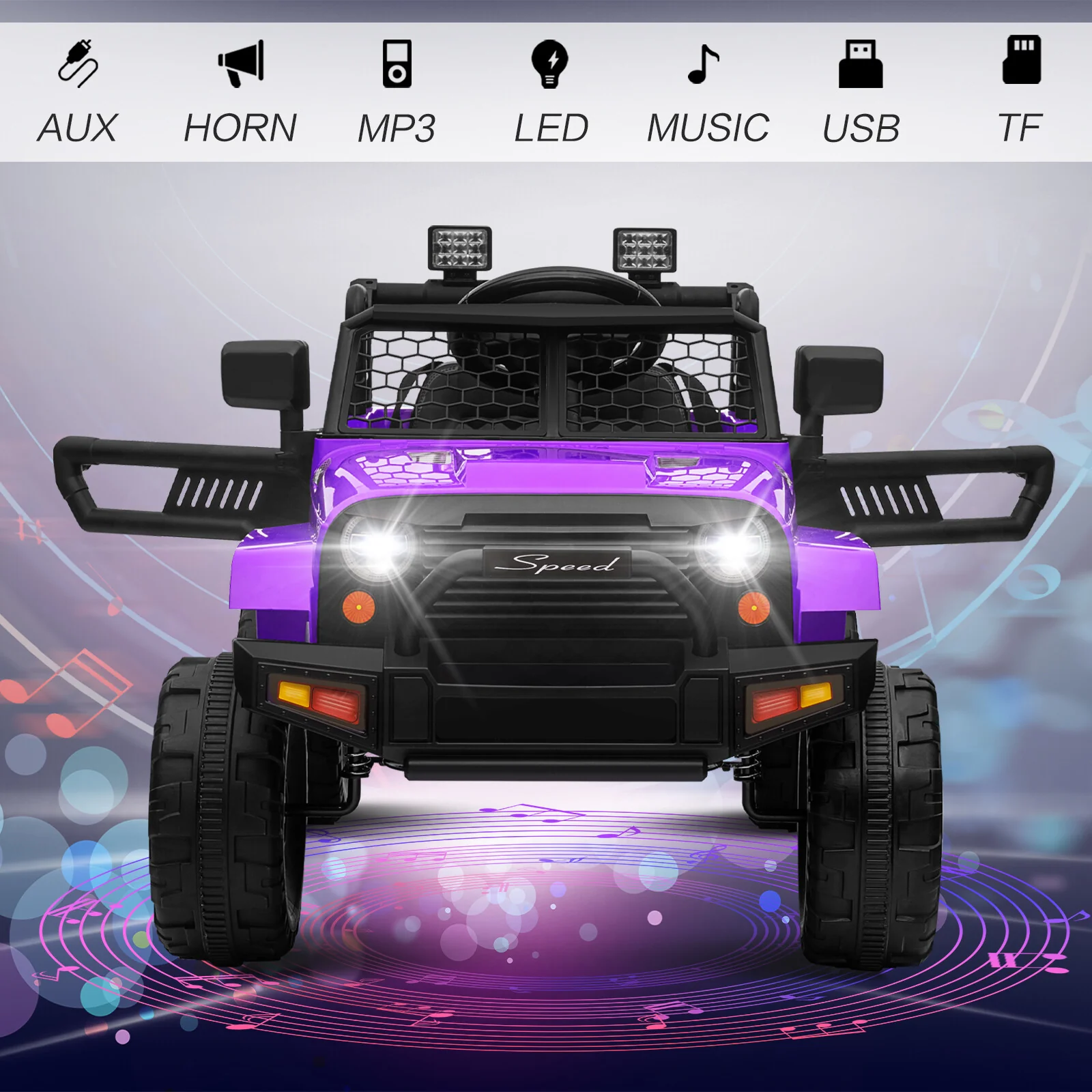 12V Battery-Powered Kids Ride-On Off-Road Truck Toy with Parent Remote Control - Image 2