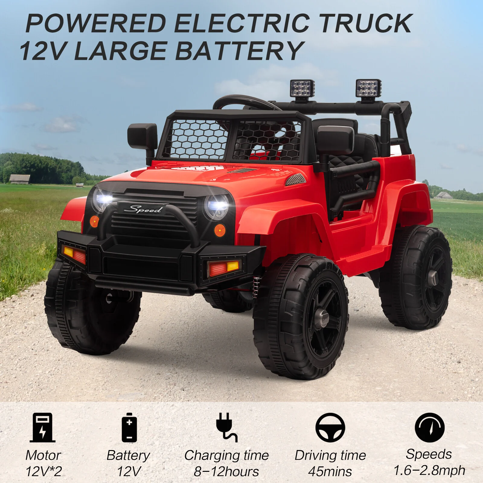 12V Battery-Powered Kids Ride-On Off-Road Truck Toy with Parent Remote Control - Image 29