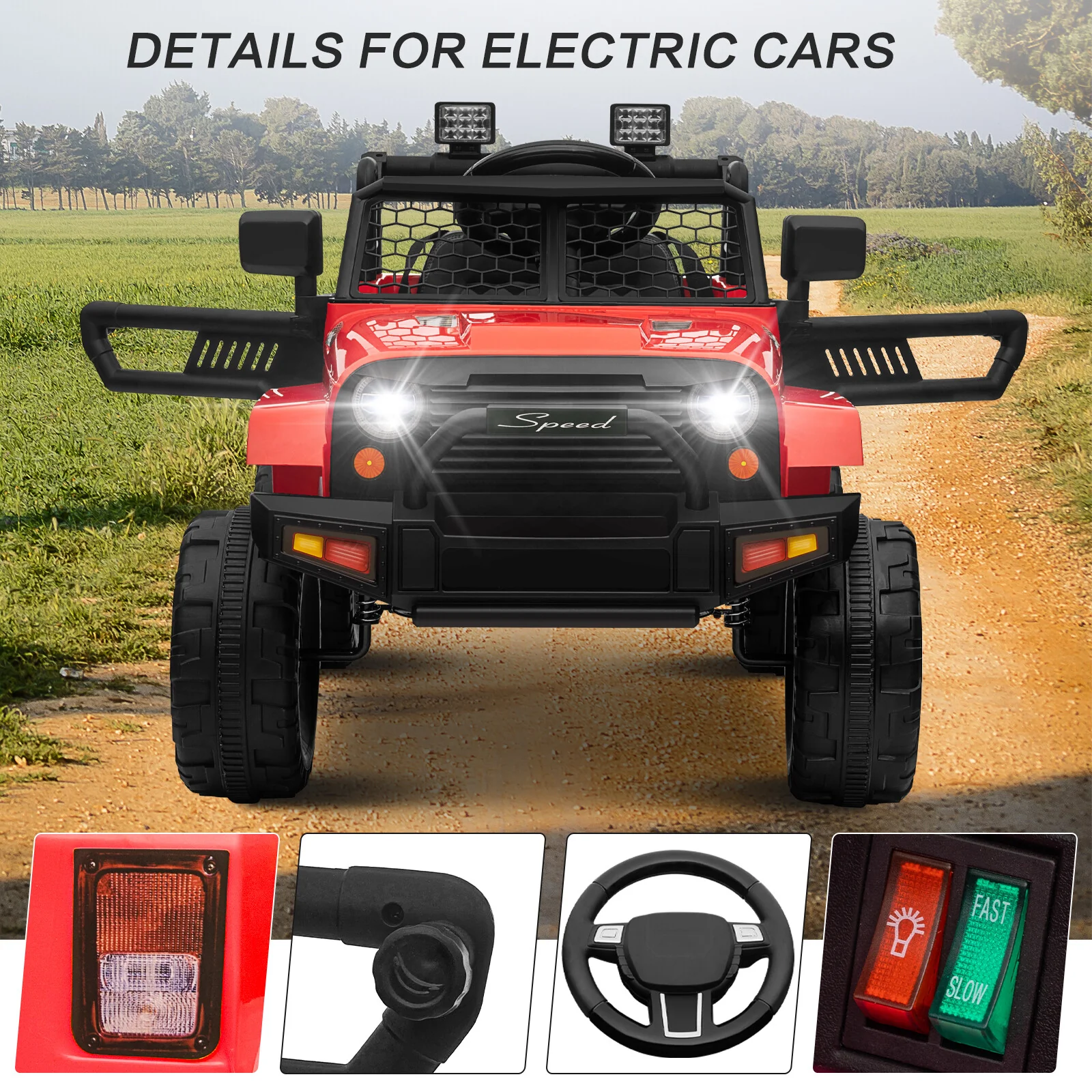 12V Battery-Powered Kids Ride-On Off-Road Truck Toy with Parent Remote Control - Image 37