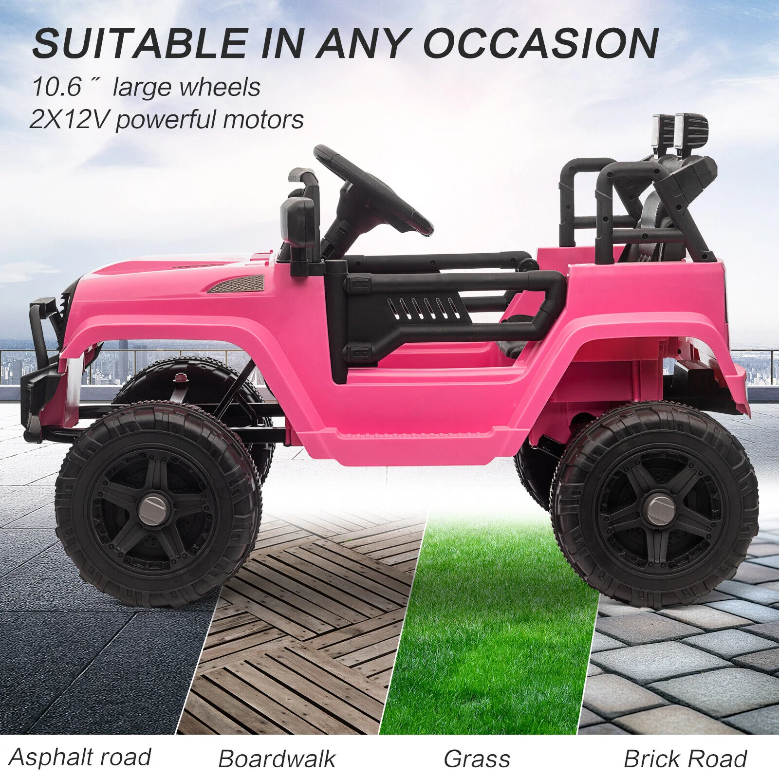 12V Battery-Powered Kids Ride-On Off-Road Truck Toy with Parent Remote Control - Image 42