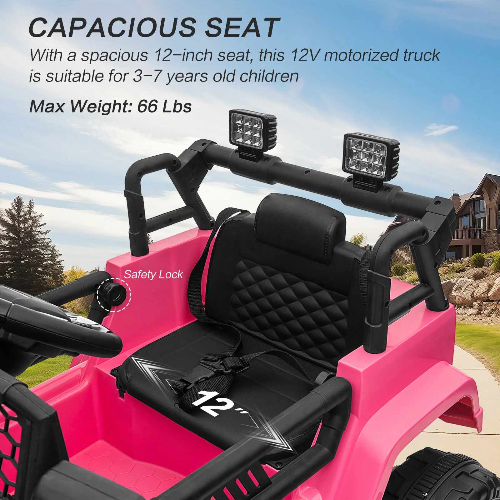 12V Battery-Powered Kids Ride-On Off-Road Truck Toy with Parent Remote Control - Image 46