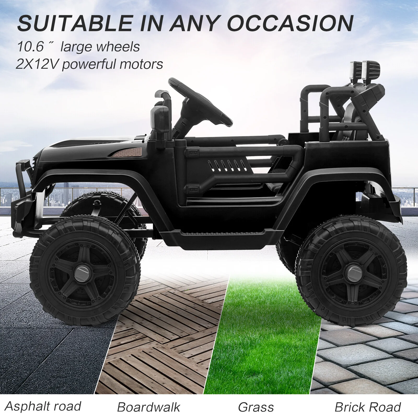 12V Battery-Powered Kids Ride-On Off-Road Truck Toy with Parent Remote Control - Image 54
