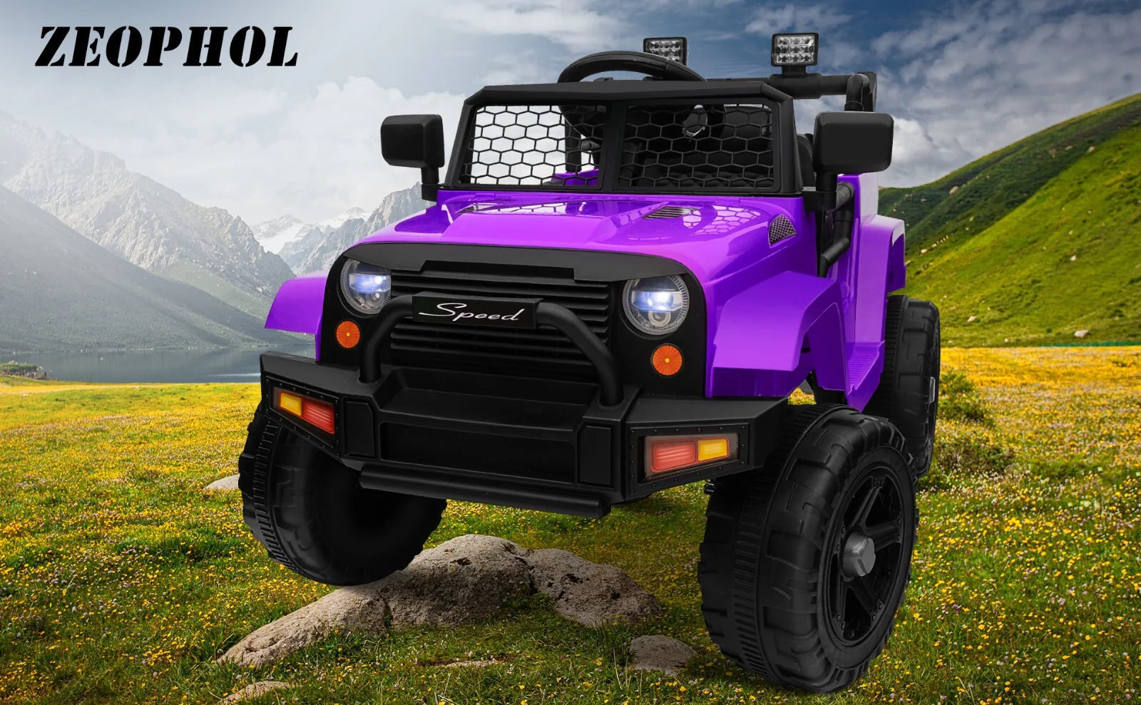12V Kids Ride-On Truck with Power Wheels, LED Lights, and Parental Remote Control - Image 16