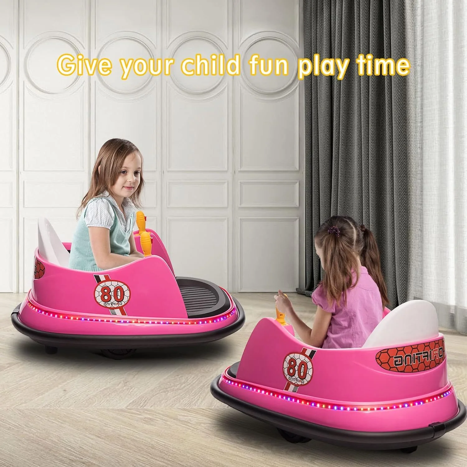 12V Kids Ride-On Bumper Car with Remote Control, 360° Spin, and Flashing Lights for Toddlers - Image 10