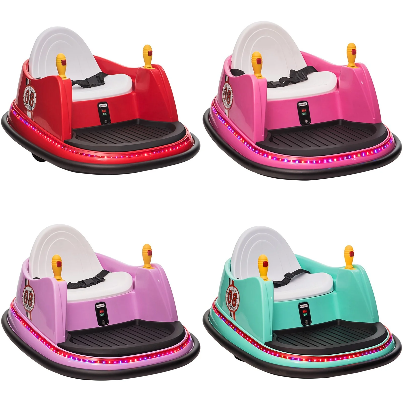 12V Kids Ride-On Bumper Car with Remote Control, 360° Spin, and Flashing Lights for Toddlers - Image 13