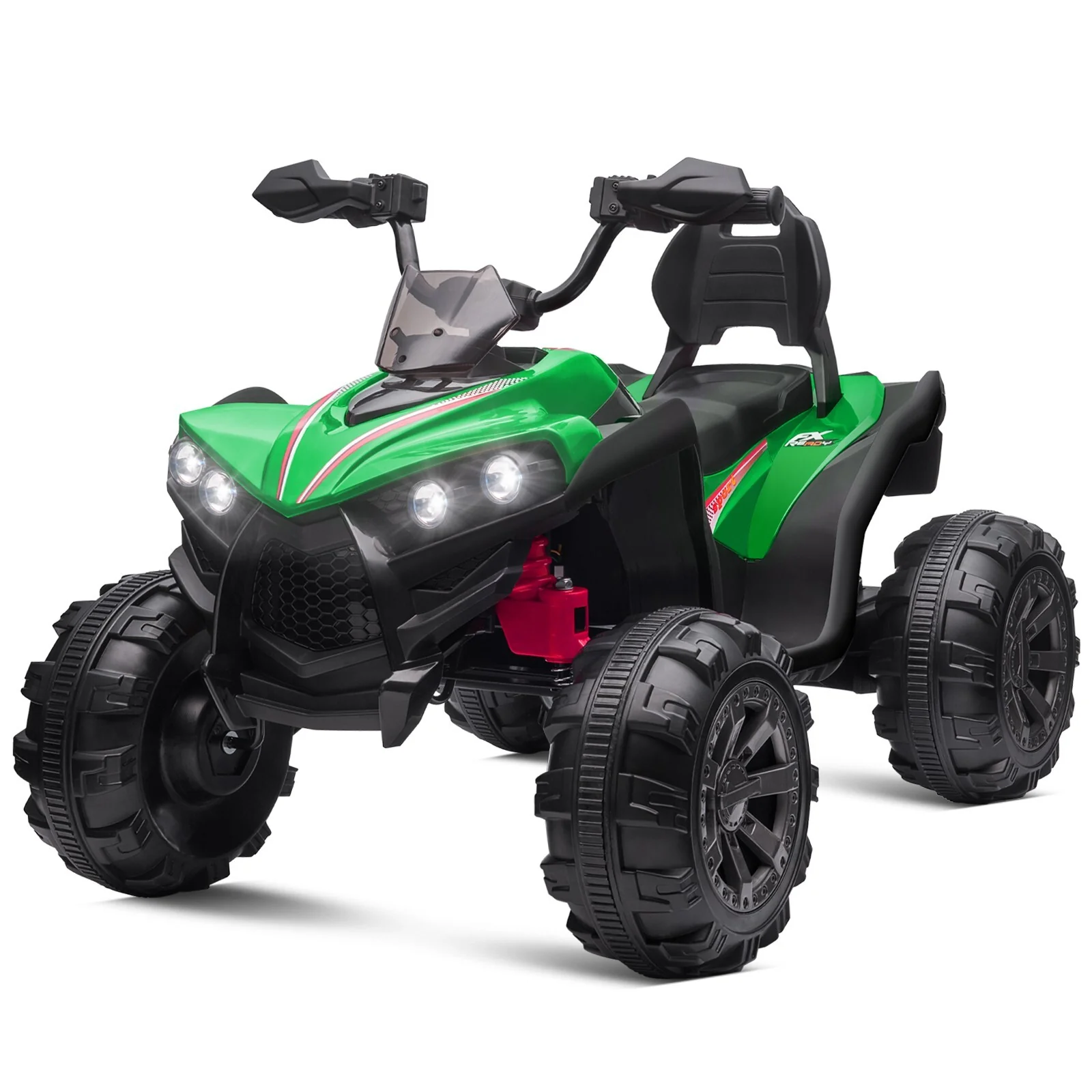 12V Kids Electric Ride-On Off-Road ATV Quad Car Toy with 2 Speeds and LED Lights Green - Image 16