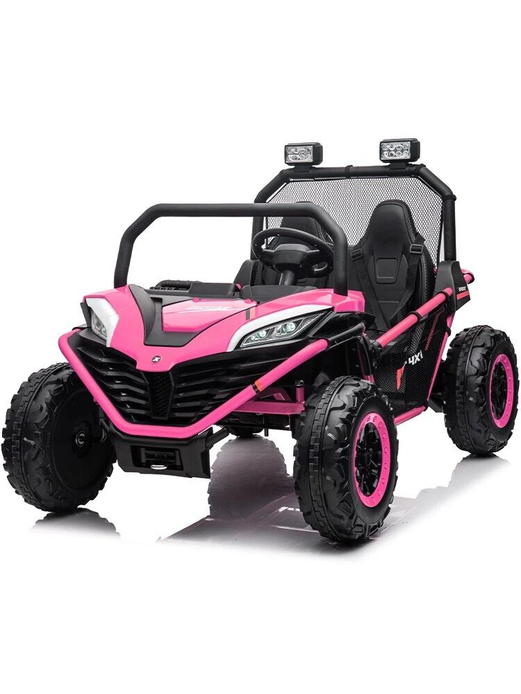 24V Kids 2-Seater Pink Ride-On UTV Toy with 400W Motor, Metal Frame, and EVA Wheels - Image 17