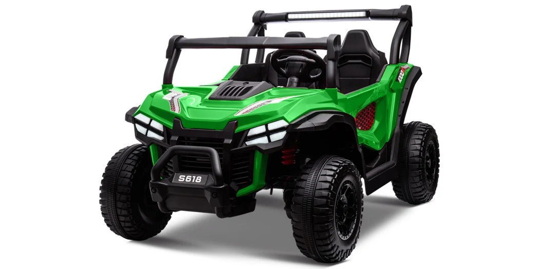 24V Kids Electric 4WD Ride-On UTV Truck, 2-Seater, Green, 80W Motor - Image 19