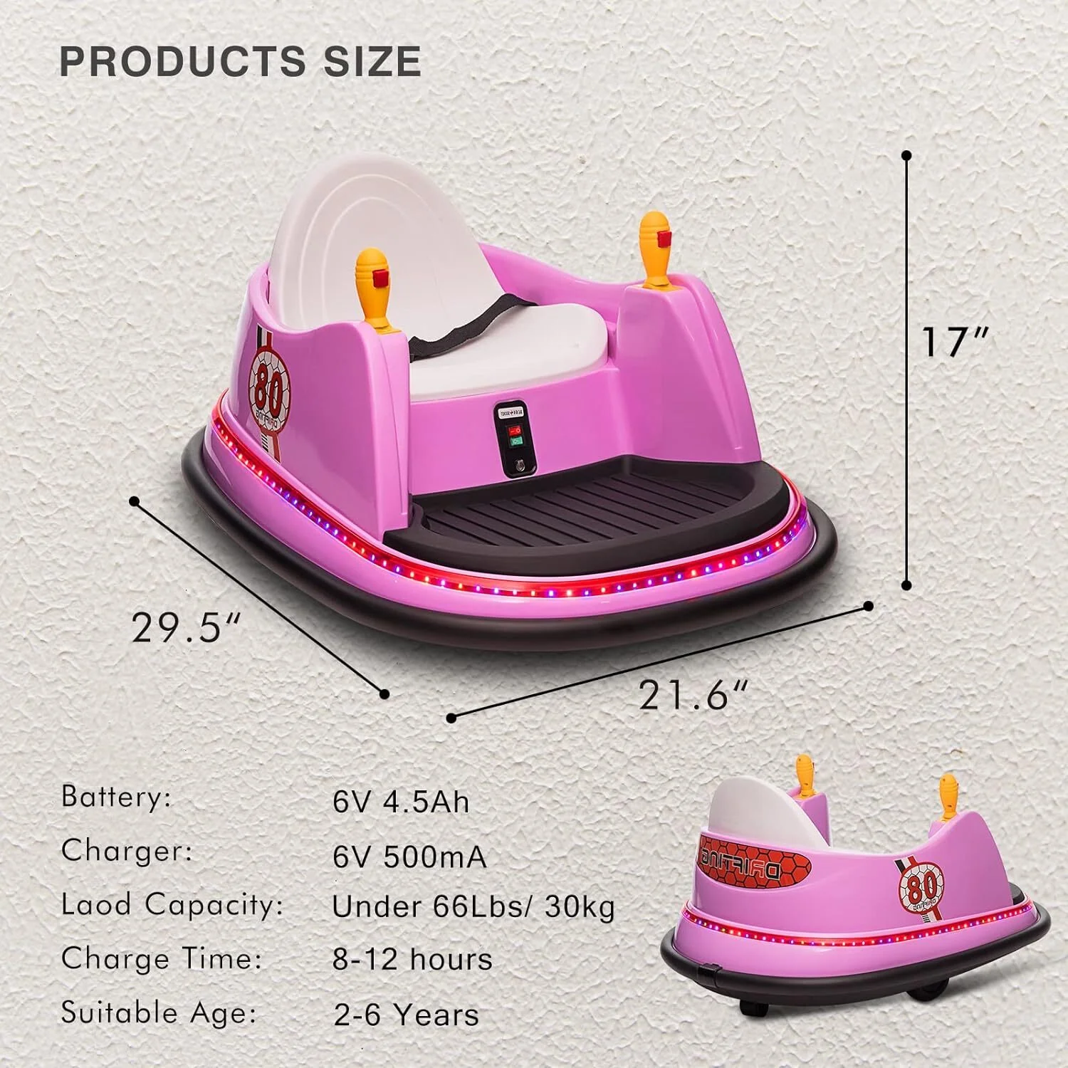 6V Electric Ride-On Bumper Car with Remote Control for Kids and Toddlers - Image 41