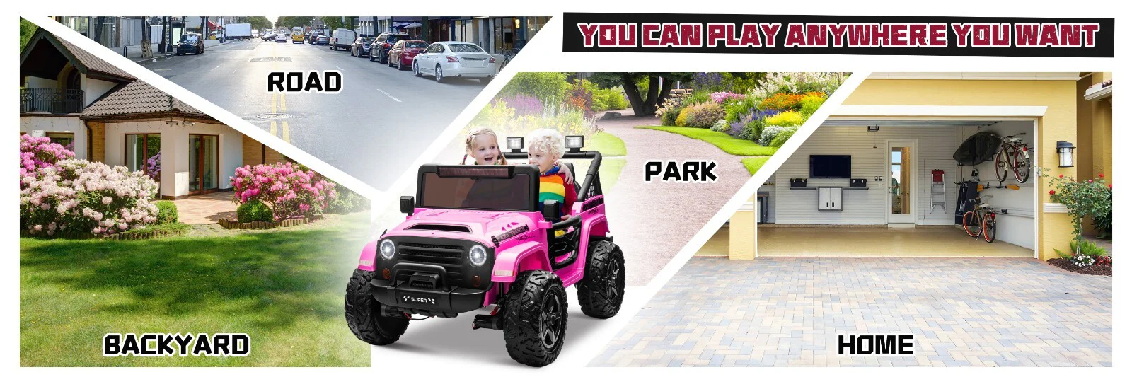 Kids Electric Ride-On Truck Car 24V 9AH Battery with 4WD/2WD Power - Purple - Image 13
