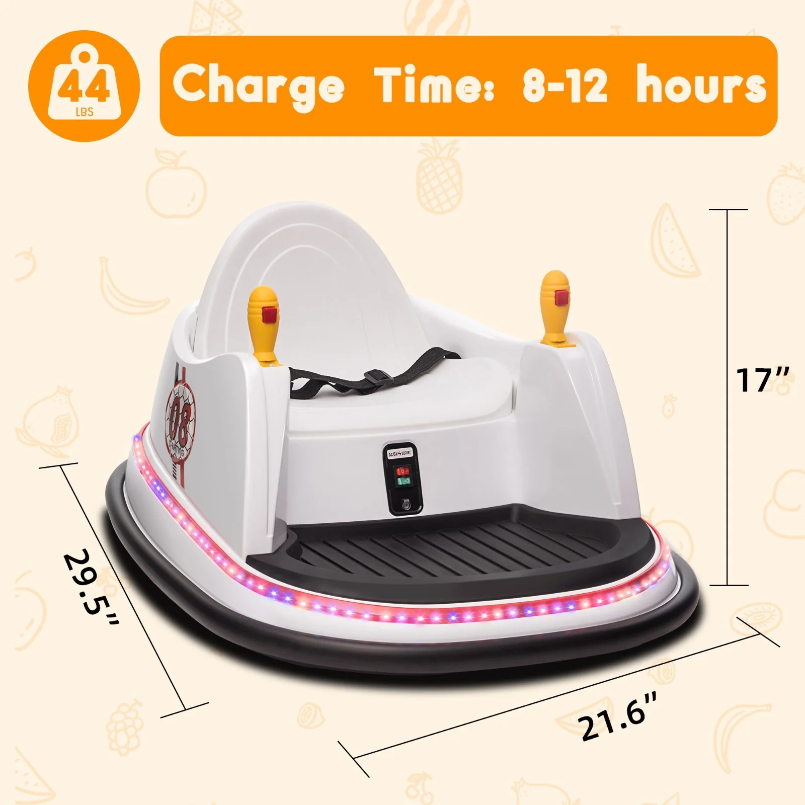6V Kids Ride-On Bumper Car with Remote Control, 360° Spin and Flashing Lights for Toddlers - Image 20