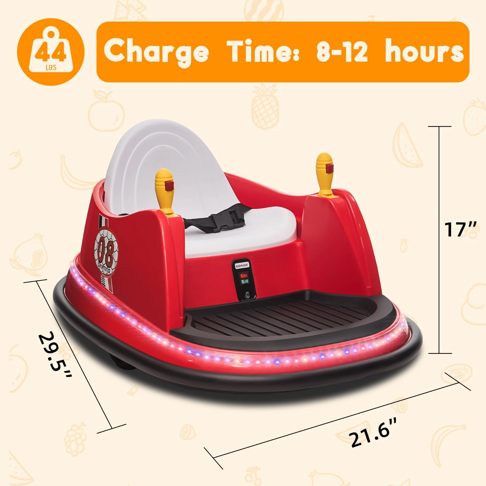 6V Remote Control Ride-On Bumper Car for Toddlers with Flashing Lights - Image 6