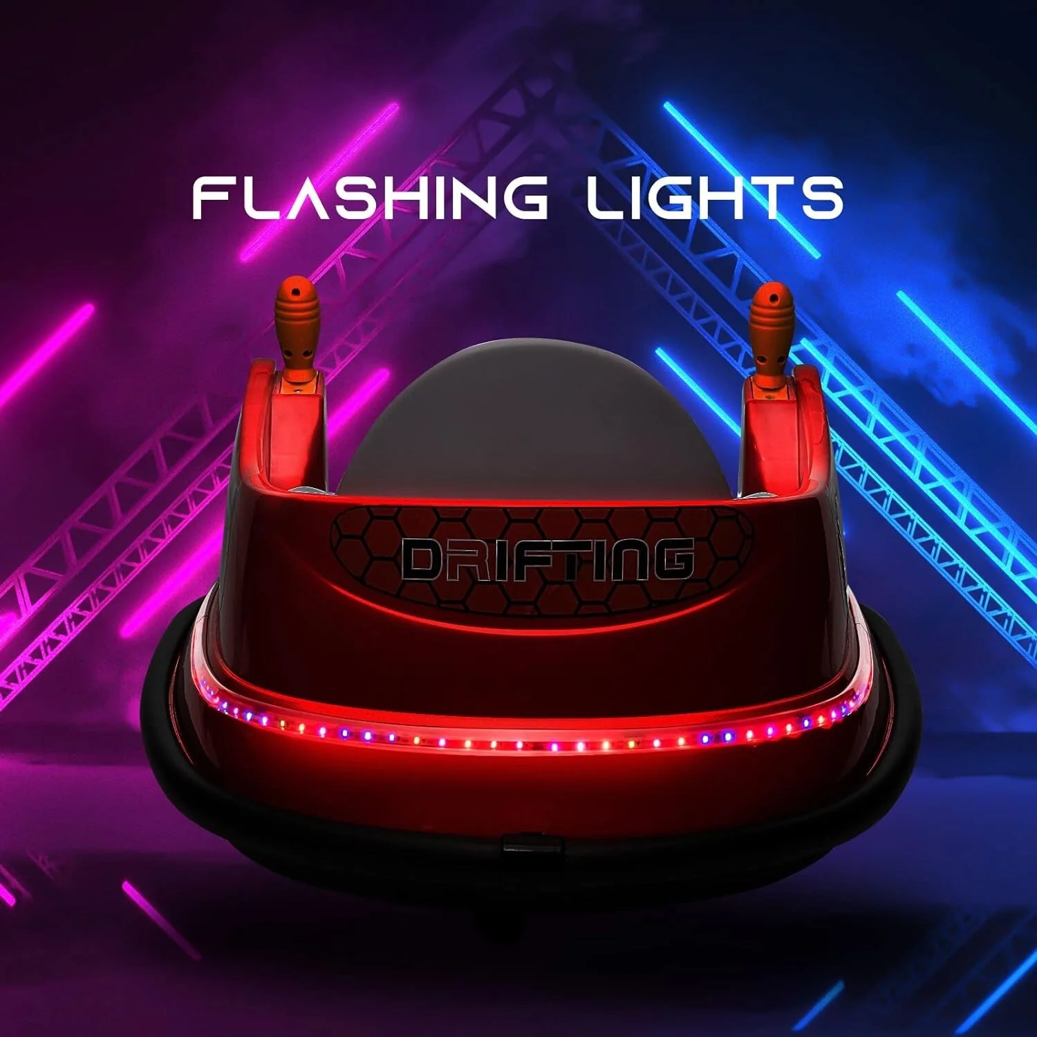 6V Remote Control Ride-On Bumper Car for Toddlers with Flashing Lights - Image 7