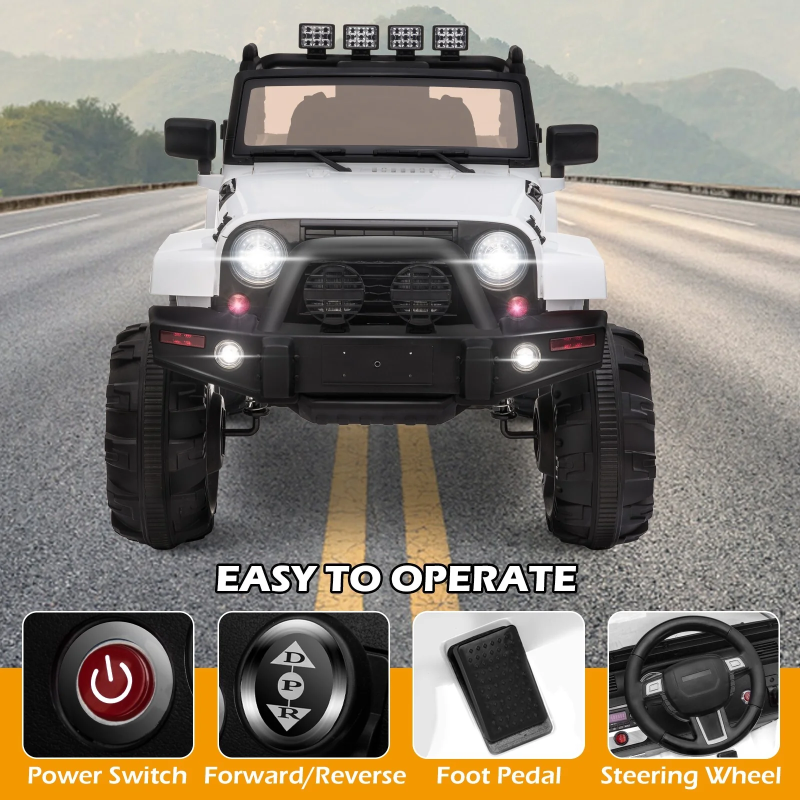 Kids 12V Electric Ride-On Truck with Remote Control and Built-in Music - Image 9