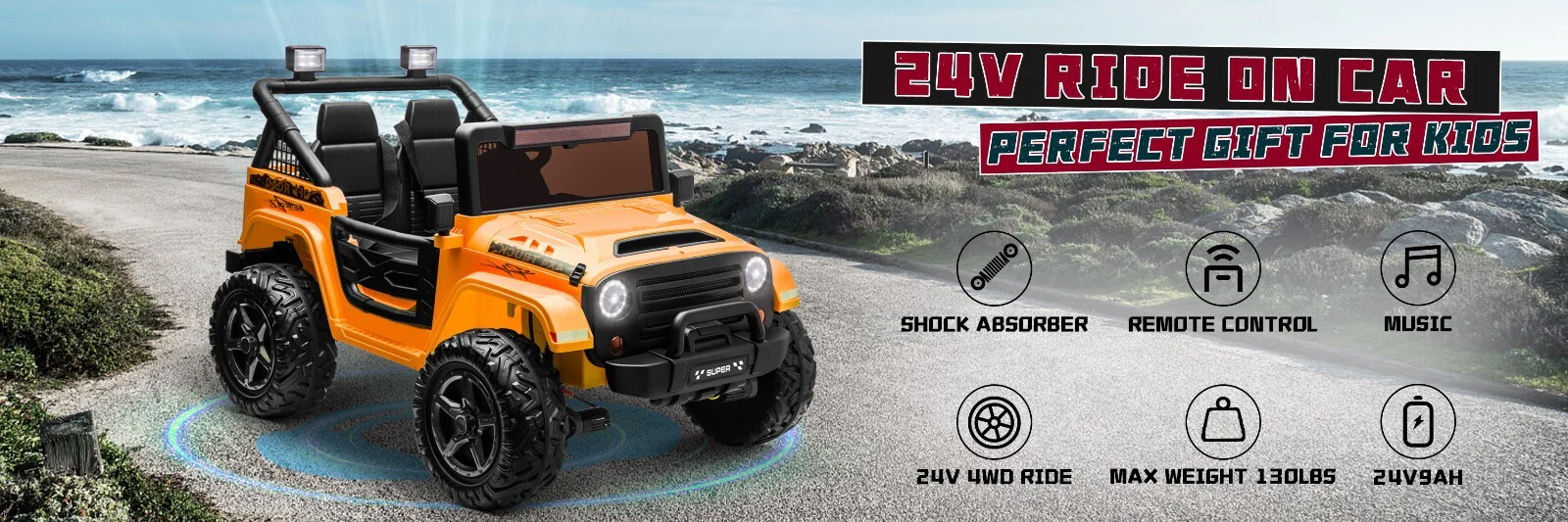 Kids Electric Ride-On Truck 24V 9AH Battery 4WD/2WD Power Car 2-Seater - Image 12