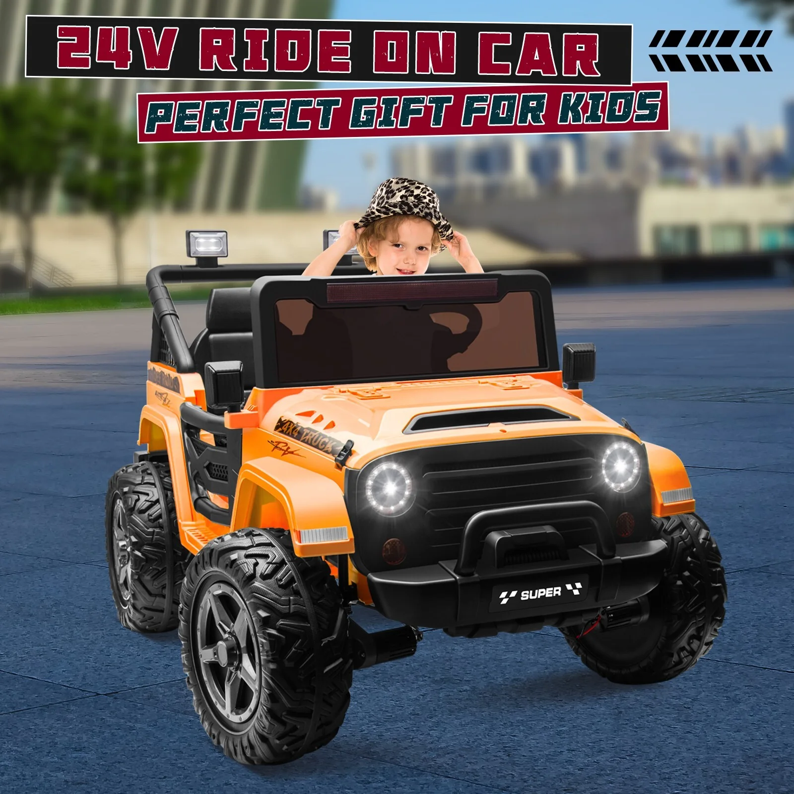 Kids Electric Ride-On Truck 24V 9AH Battery 4WD/2WD Power Car 2-Seater - Image 2