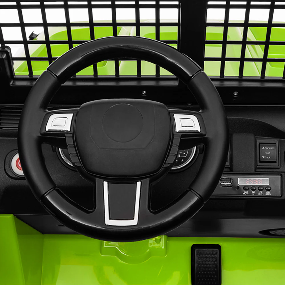 12V Electric Kids Ride-On Truck with Remote Control and 2 Seats, Green - Image 8