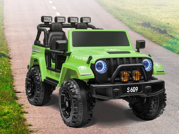 12V Electric Kids Ride-On Jeep Truck with Remote Control Battery-Powered Car Green - Image 12
