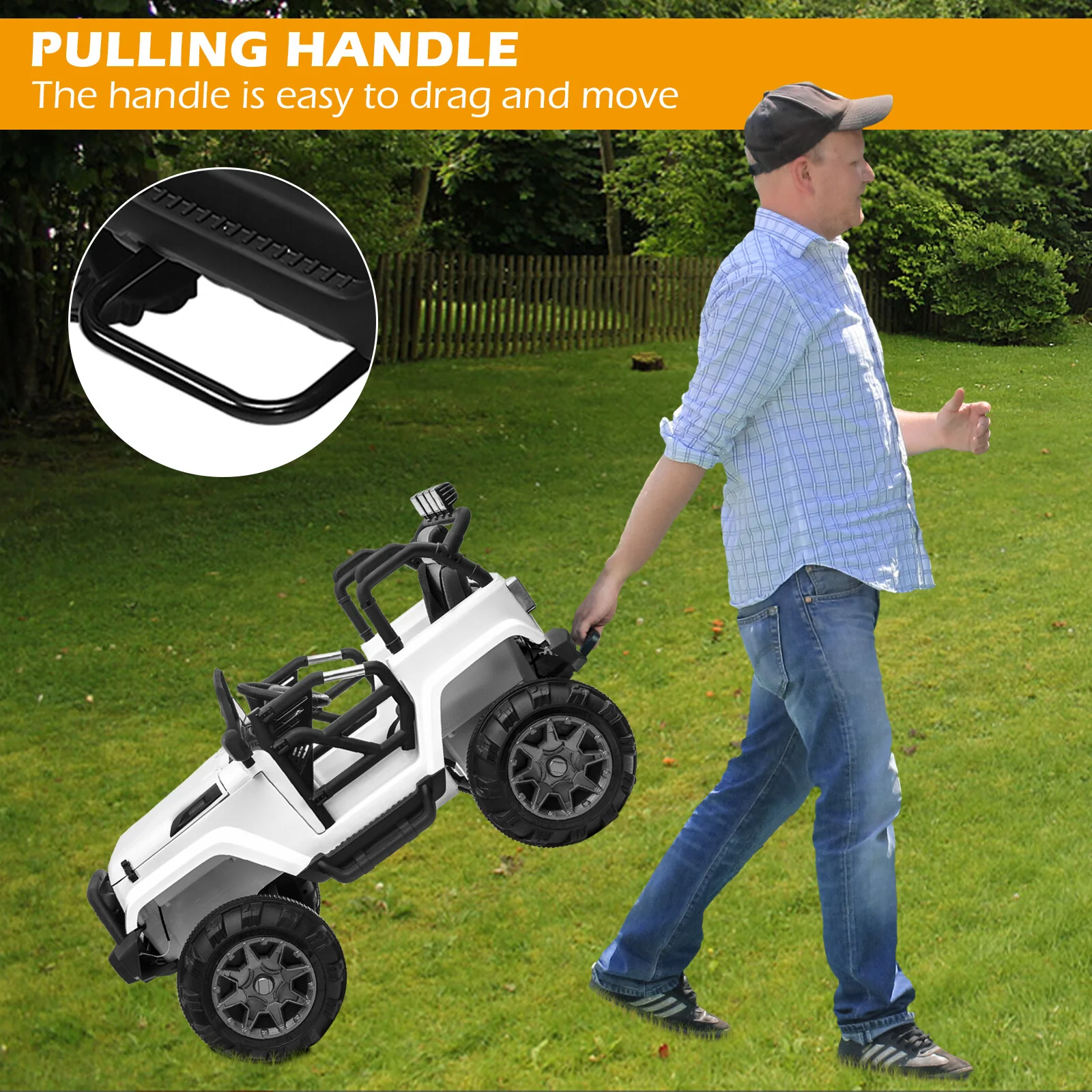 12V Kids Ride-On Jeep Truck Car with Remote Control and 3 Speed Settings - Image 8
