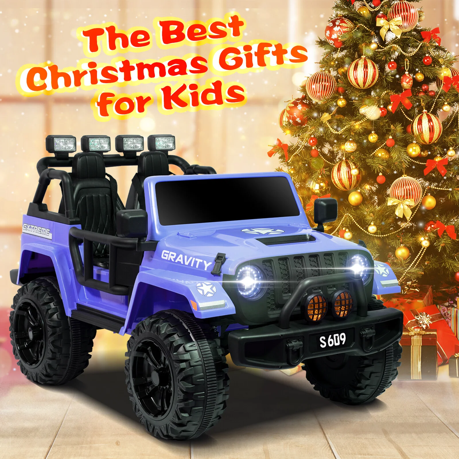 12V Electric Ride-On Jeep Truck for Kids, 2-Seater with 3 Speeds and Remote Control - Image 21